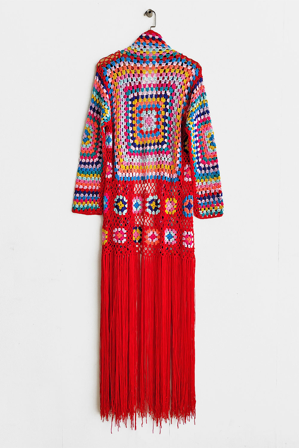 Maataji Fringe Tied Long Sleeve Cardigan