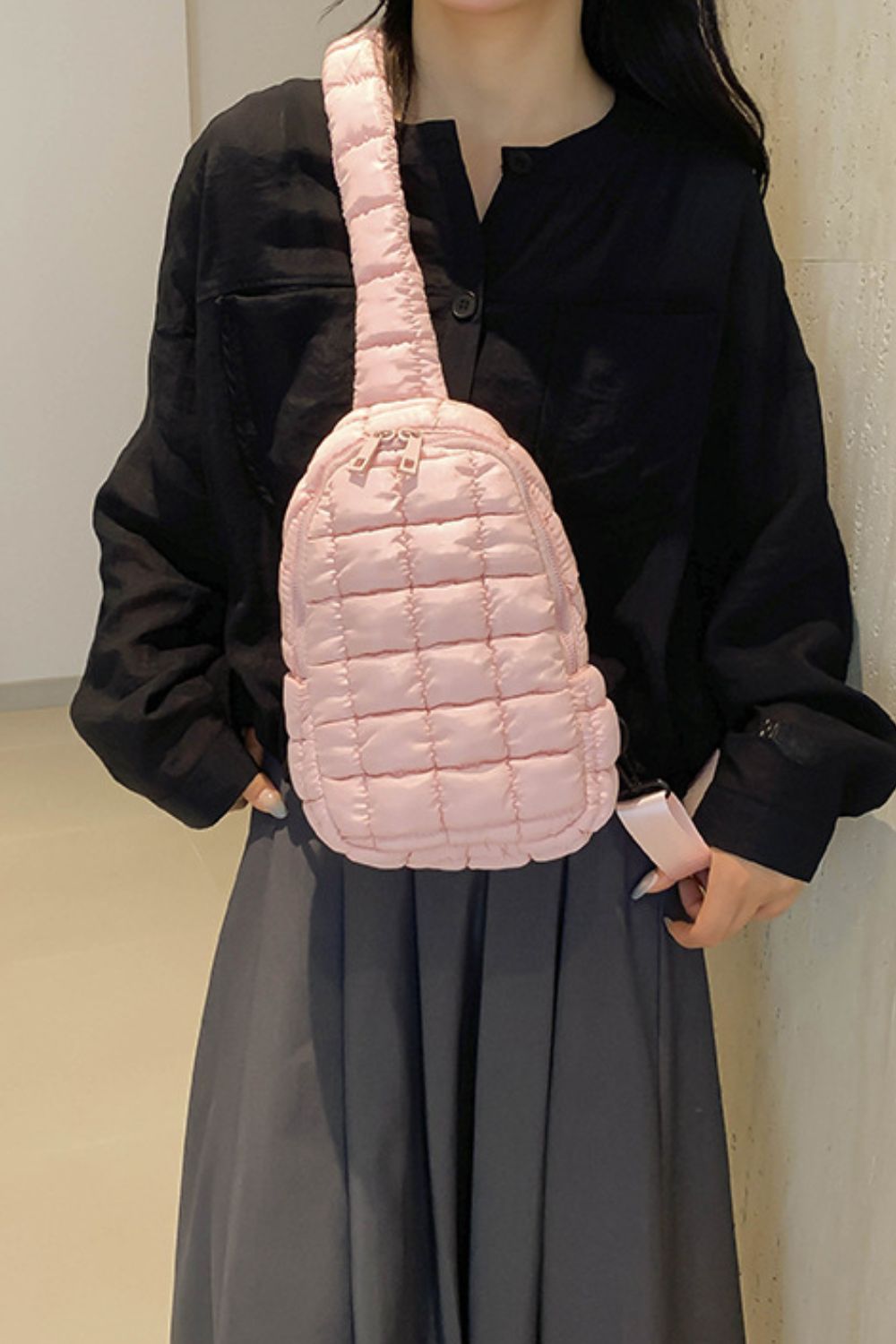 Maataji Quilted Nylon Crossbody Bag