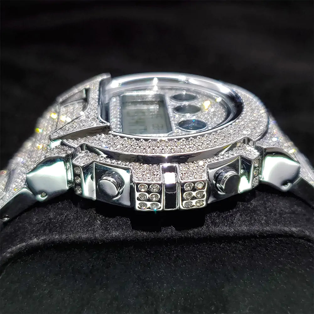 Maataji Clear Quartz Big Face Watche