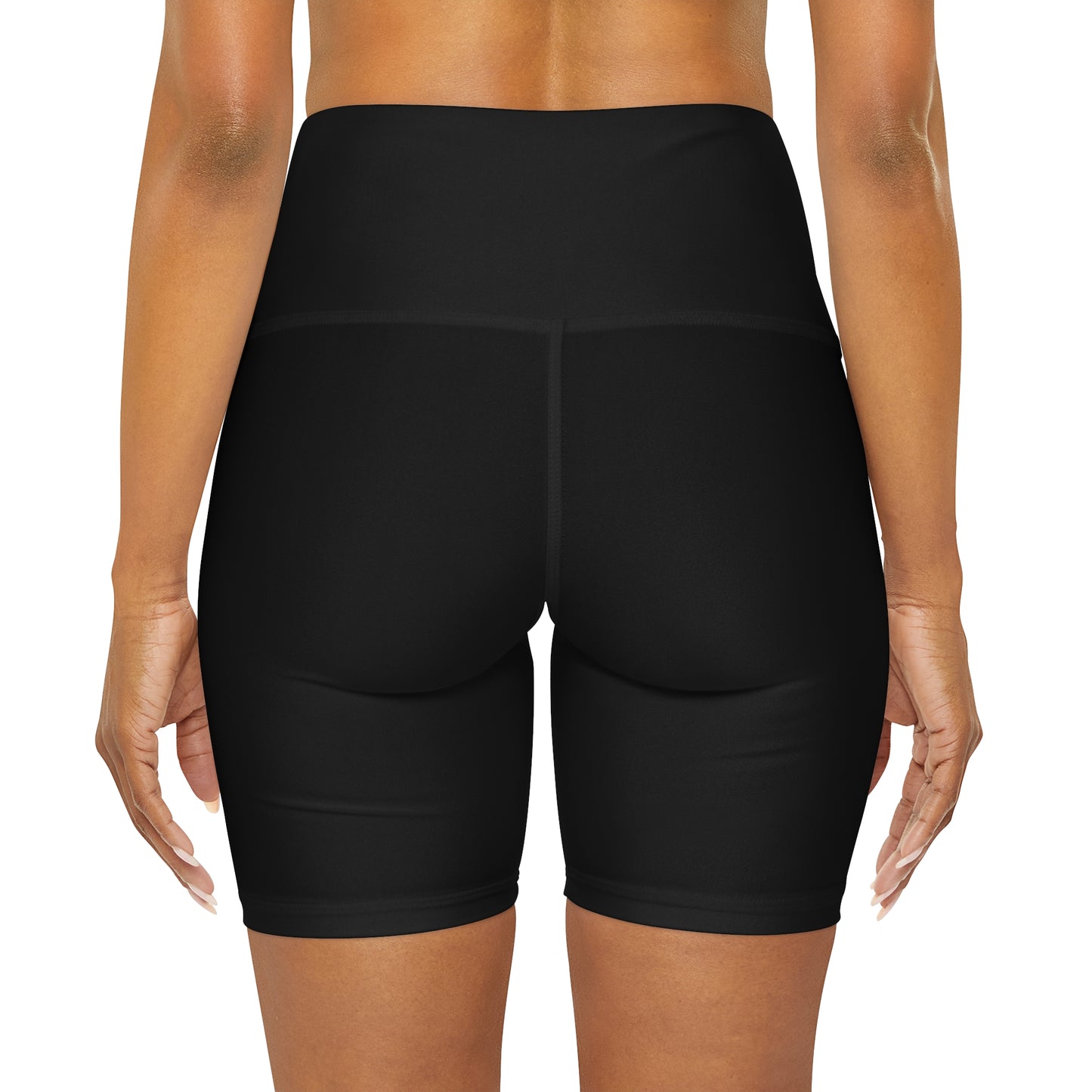 Real Over Rich ( High Waisted Yoga Shorts (AOP)