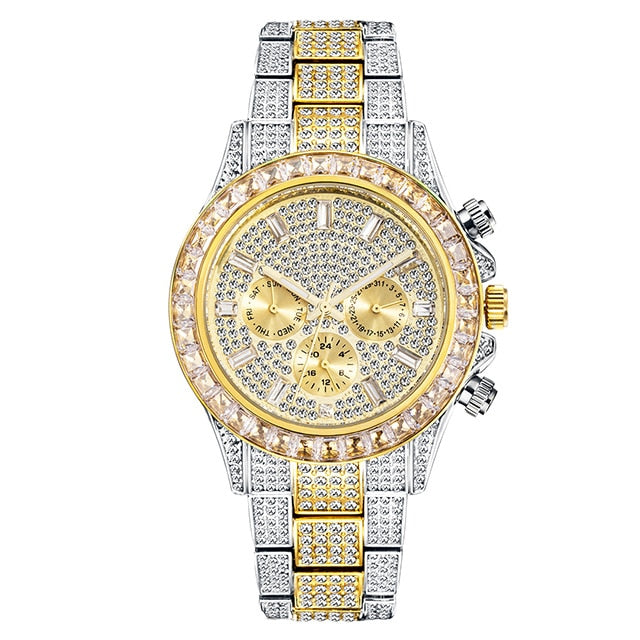 Maataji Crystal Calendar Watch