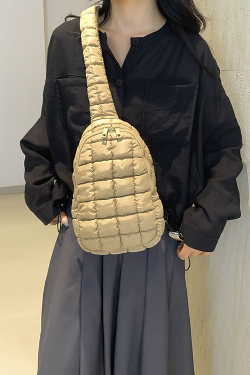 Maataji Quilted Nylon Crossbody Bag