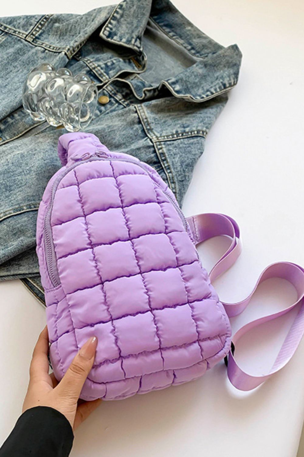 Maataji Quilted Nylon Crossbody Bag