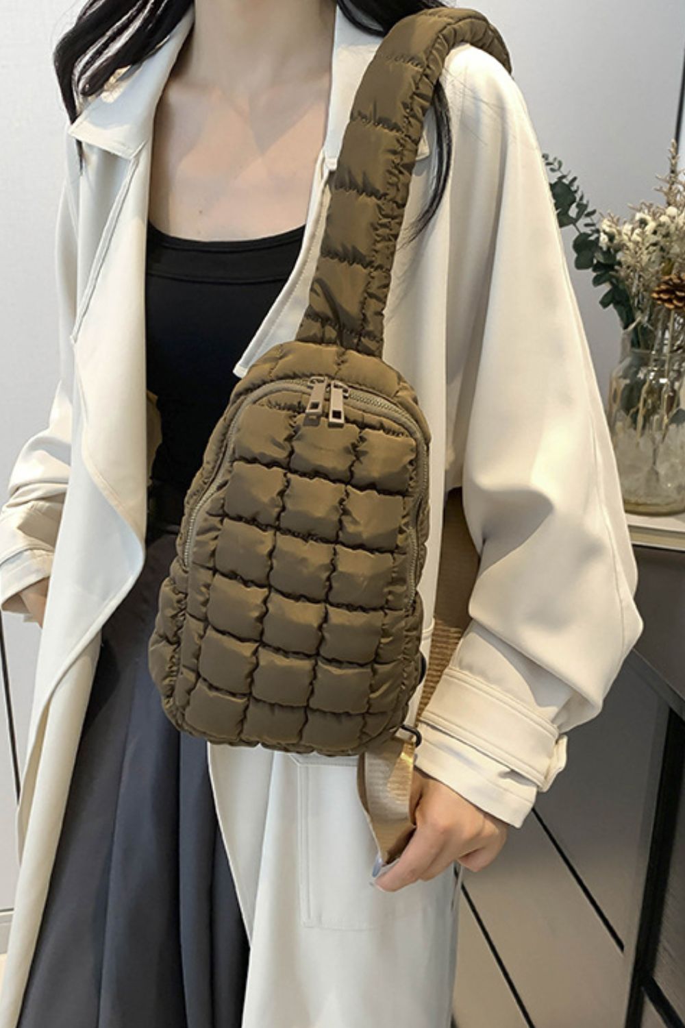 Maataji Quilted Nylon Crossbody Bag