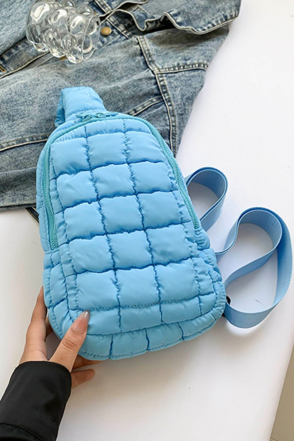 Maataji Quilted Nylon Crossbody Bag