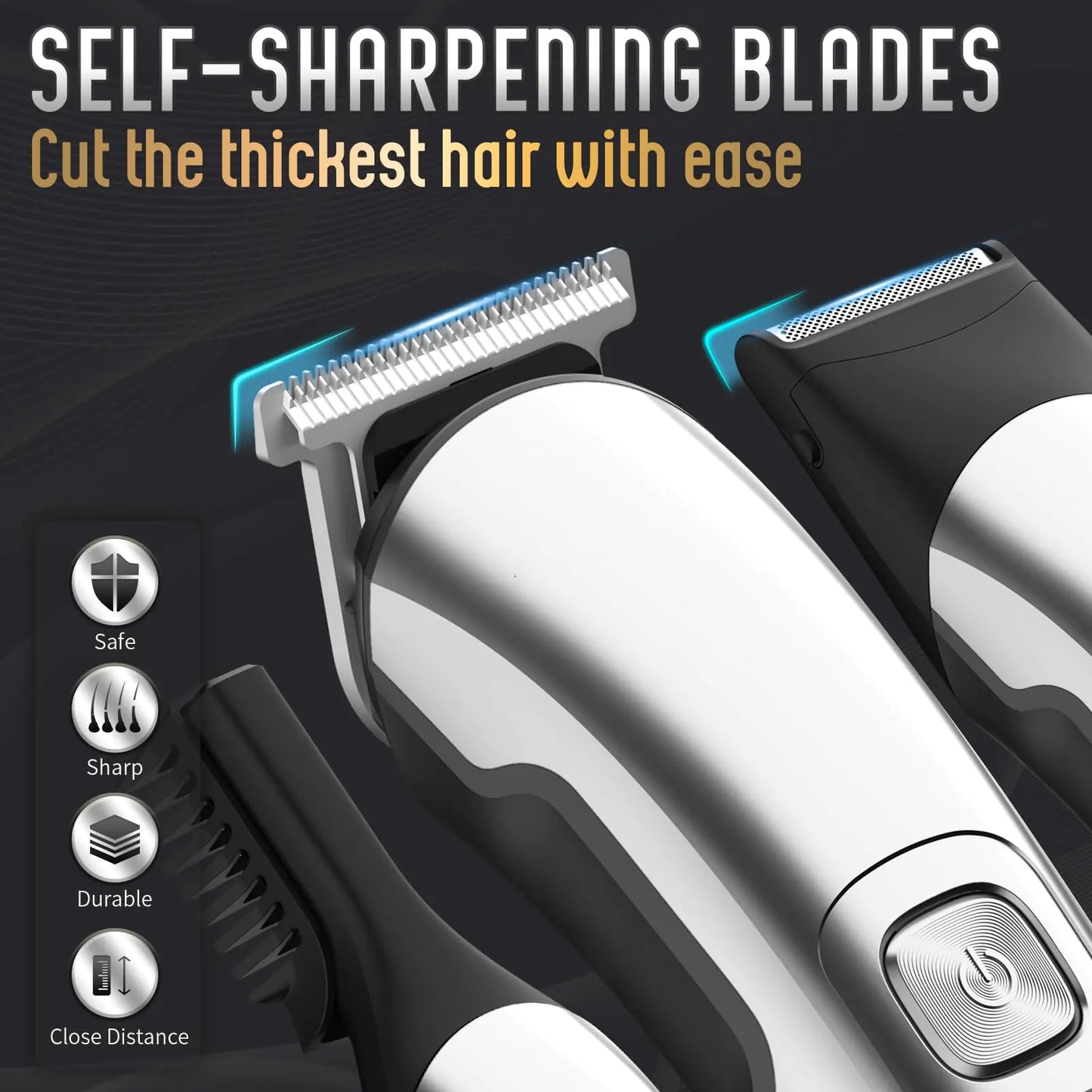 Ufree Beard Trimmer for Men, Waterproof Electric Razor for Nose, Body, Face and Mustache, Cordless Hair Clippers Shavers for Men