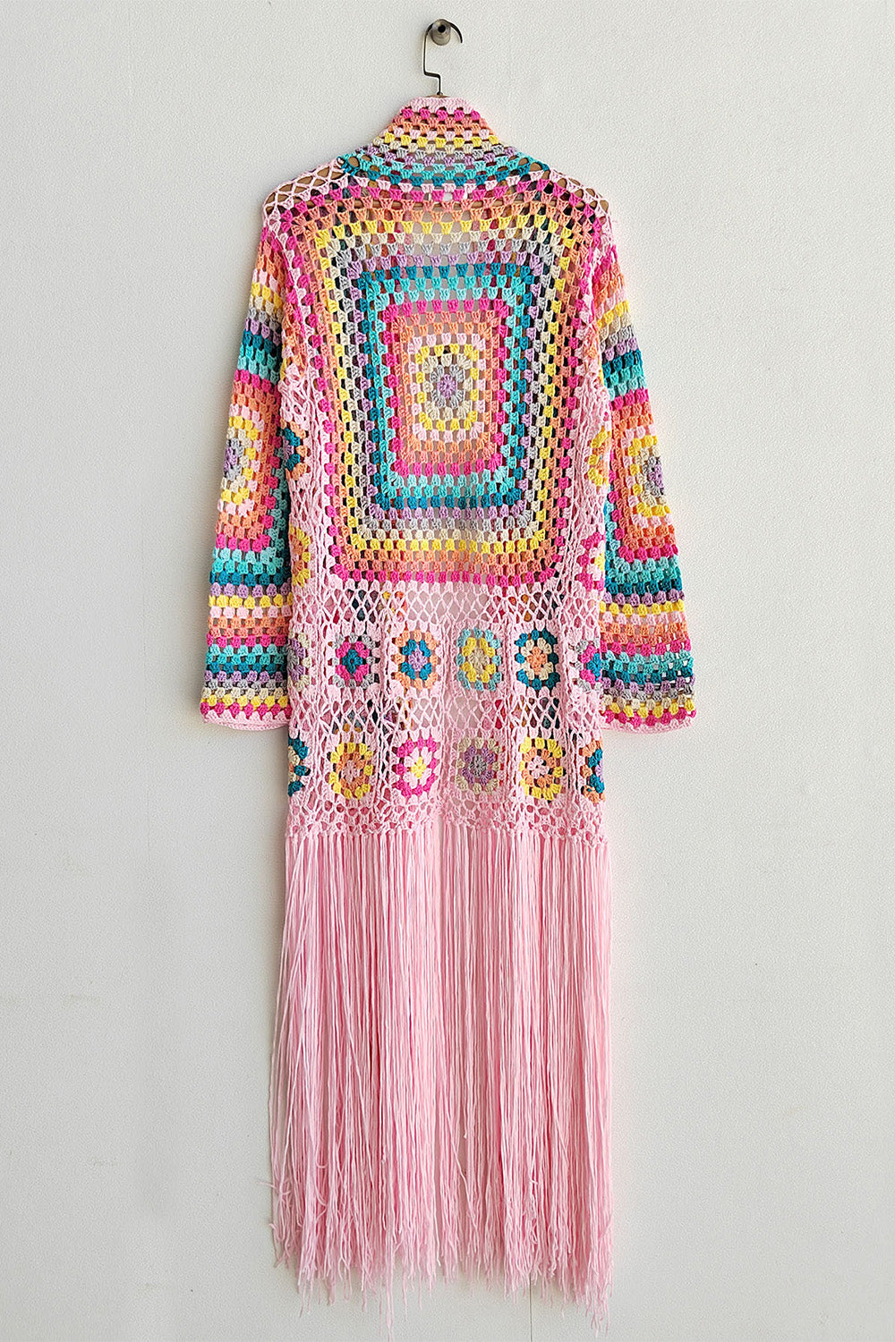 Maataji Fringe Tied Long Sleeve Cardigan