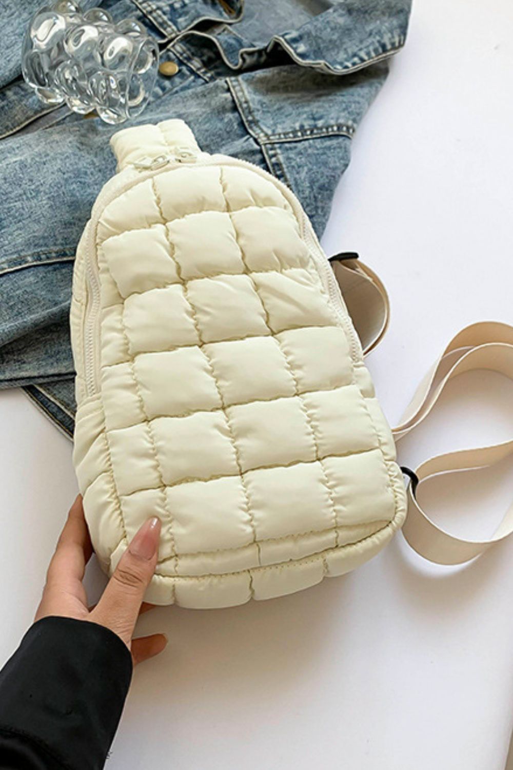 Maataji Quilted Nylon Crossbody Bag