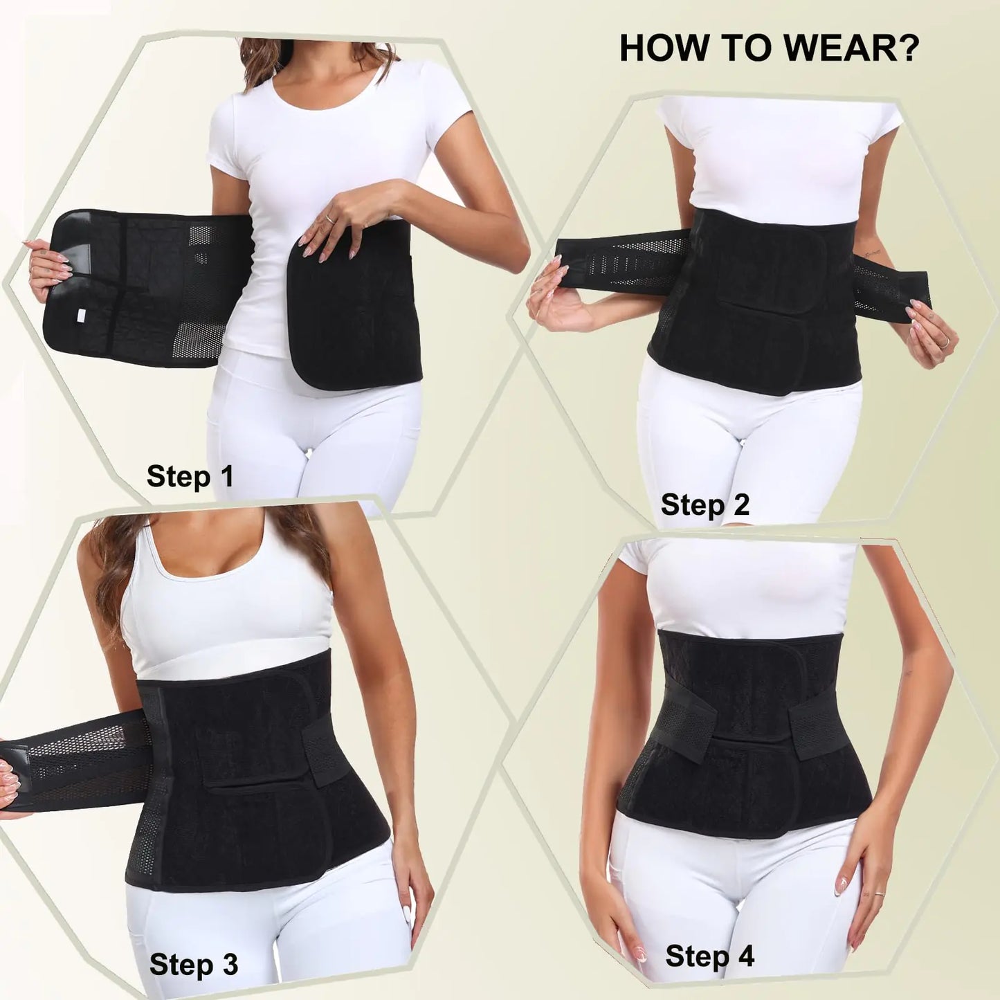 We Heal Hearts Presents Postpartum Belly Band – Postpartum Belly Wrap, Abdominal Binder Post Surgery C-section Recovery Support Belt After Birth Brace, Slimming Girdles (Midnight Black, L) Midnight Black