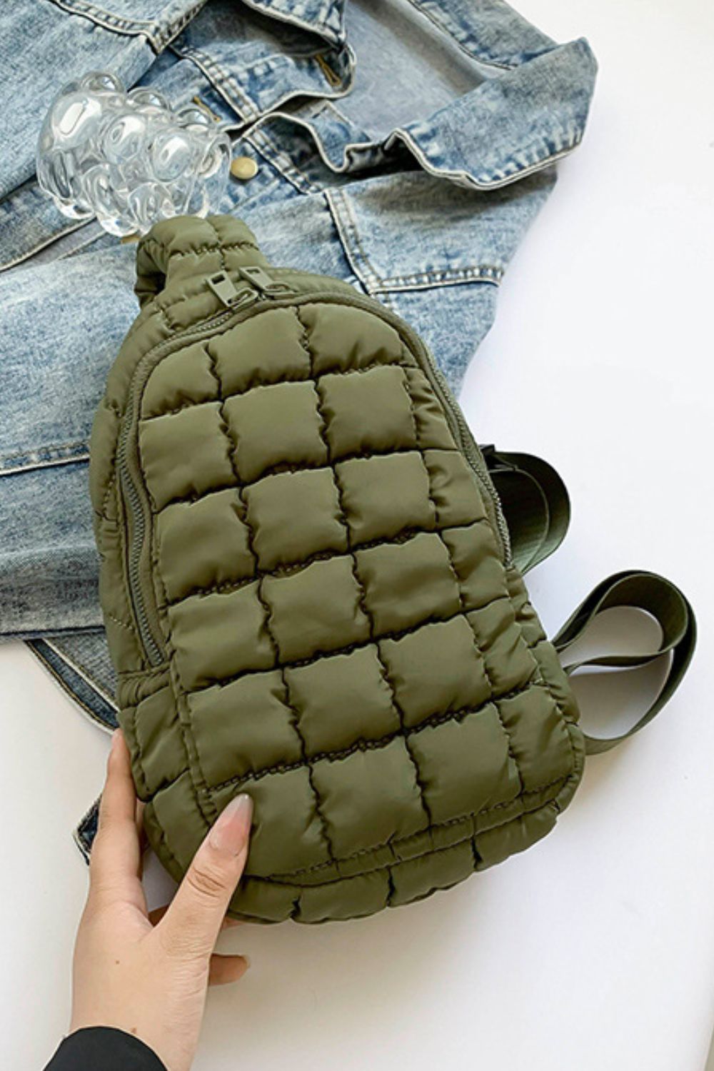 Maataji Quilted Nylon Crossbody Bag