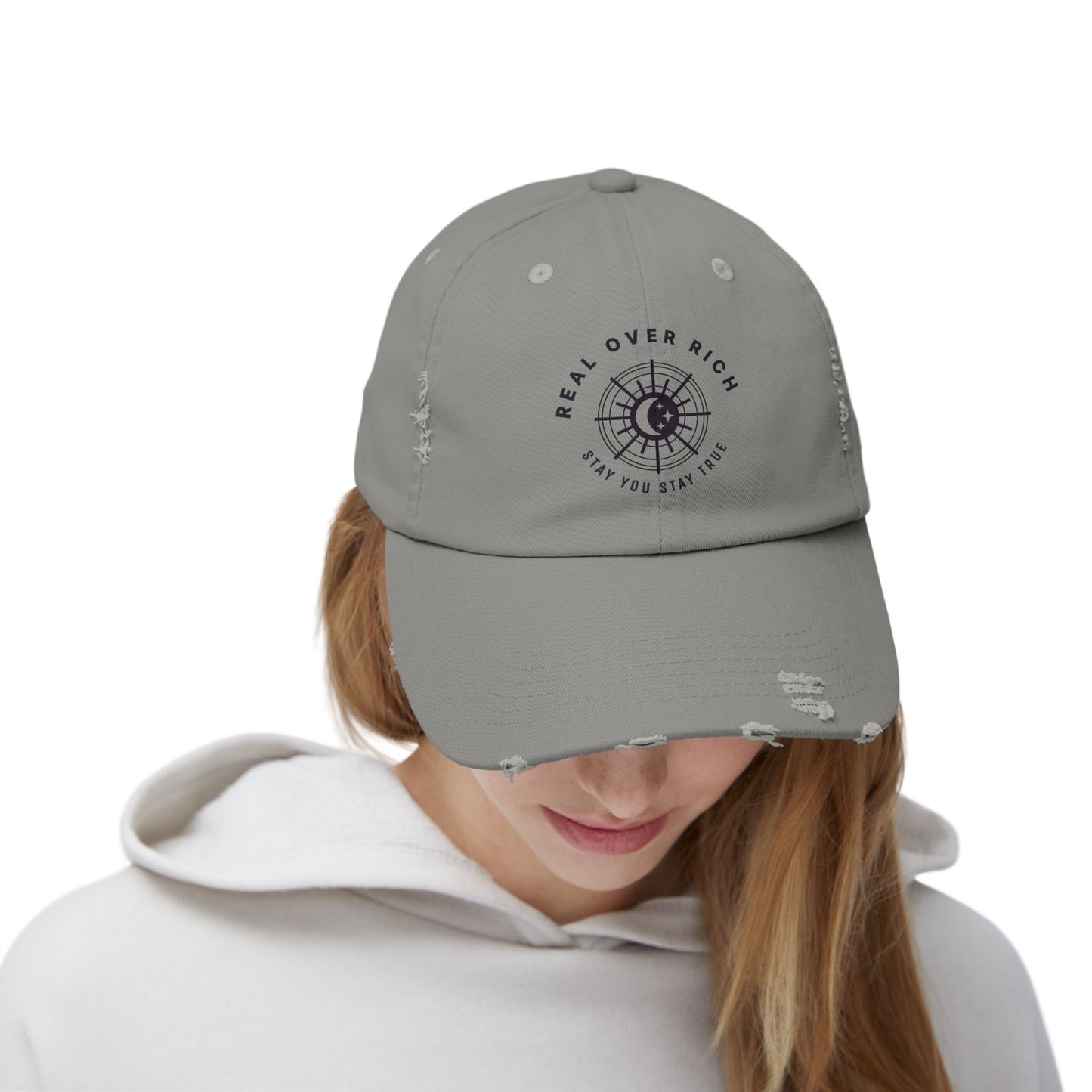 Real Over Rich ( Unisex Distressed Cap )