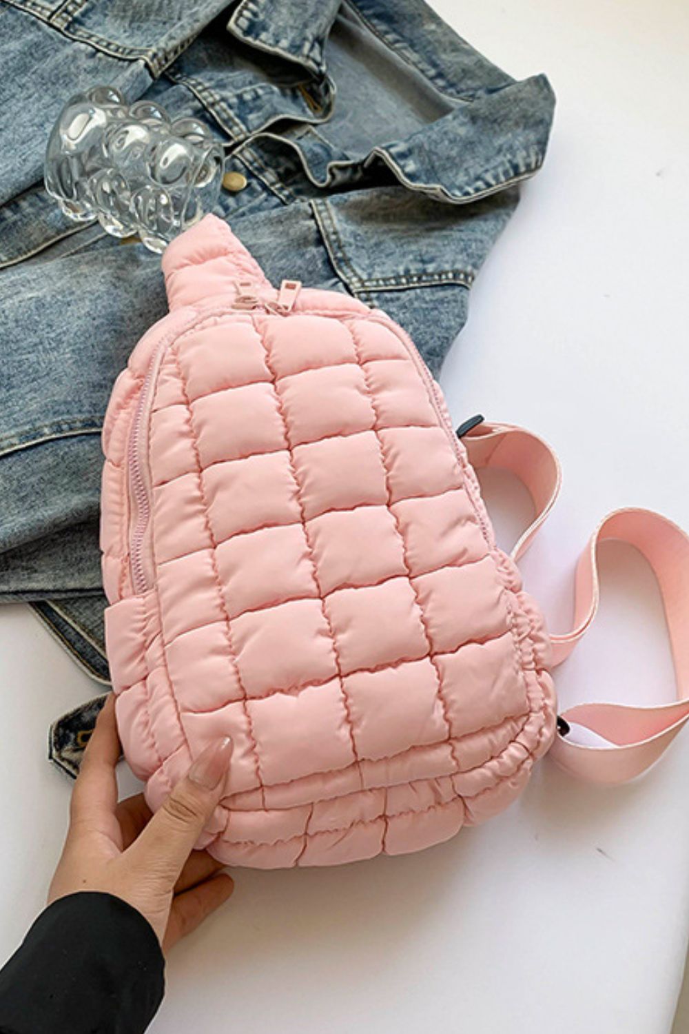 Maataji Quilted Nylon Crossbody Bag