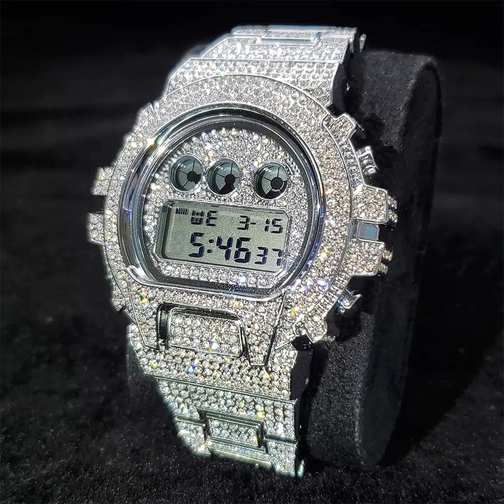 Maataji Clear Quartz Big Face Watche
