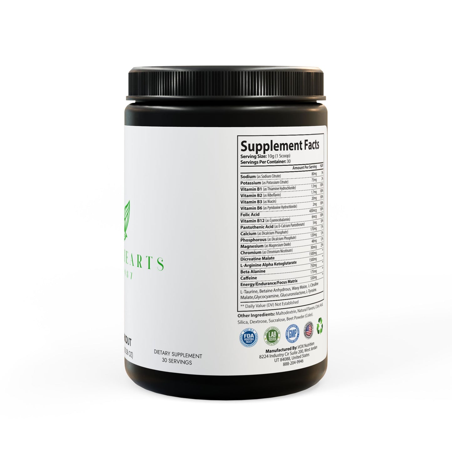 We Heal Hearts Presents ( Pre-Workout Supplement, Watermelon )