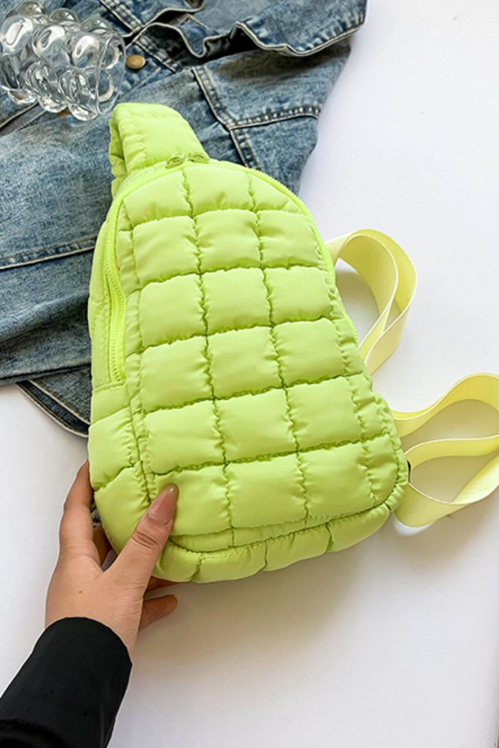 Maataji Quilted Nylon Crossbody Bag