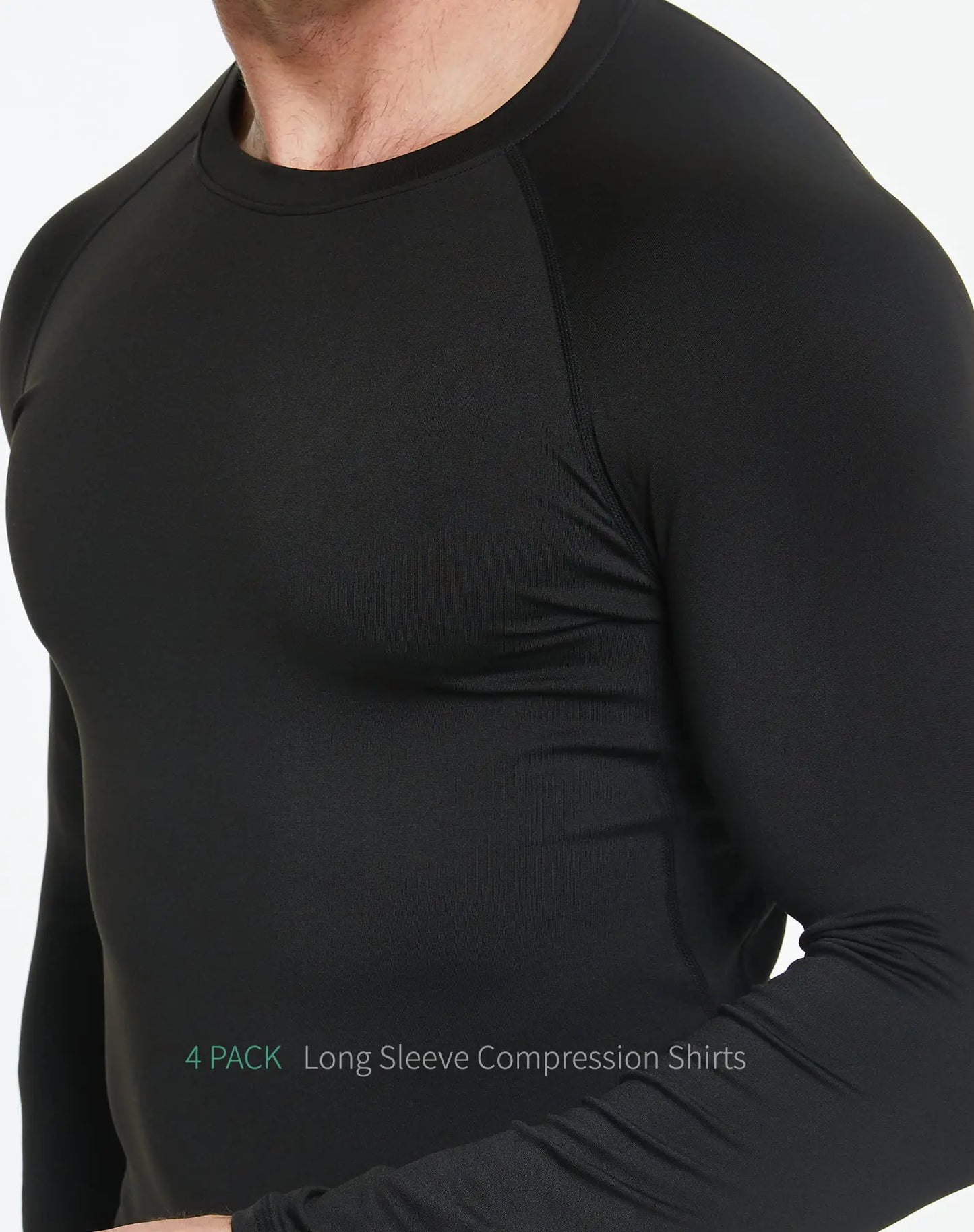 Real Over Rich presents Men's Compression Shirts Long Sleeve (5 Pack)