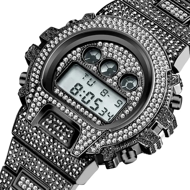 Maataji Clear Quartz Big Face Watche