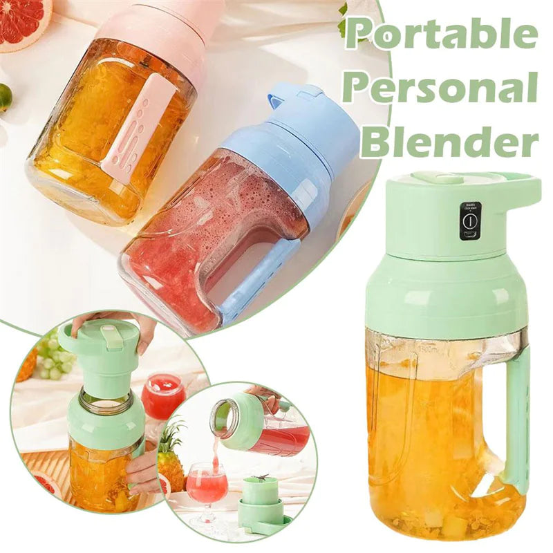 We Heal Hearts presents ( Electric Juicer Portable Large Capacity 1500ml Juice USB Rechargeable )