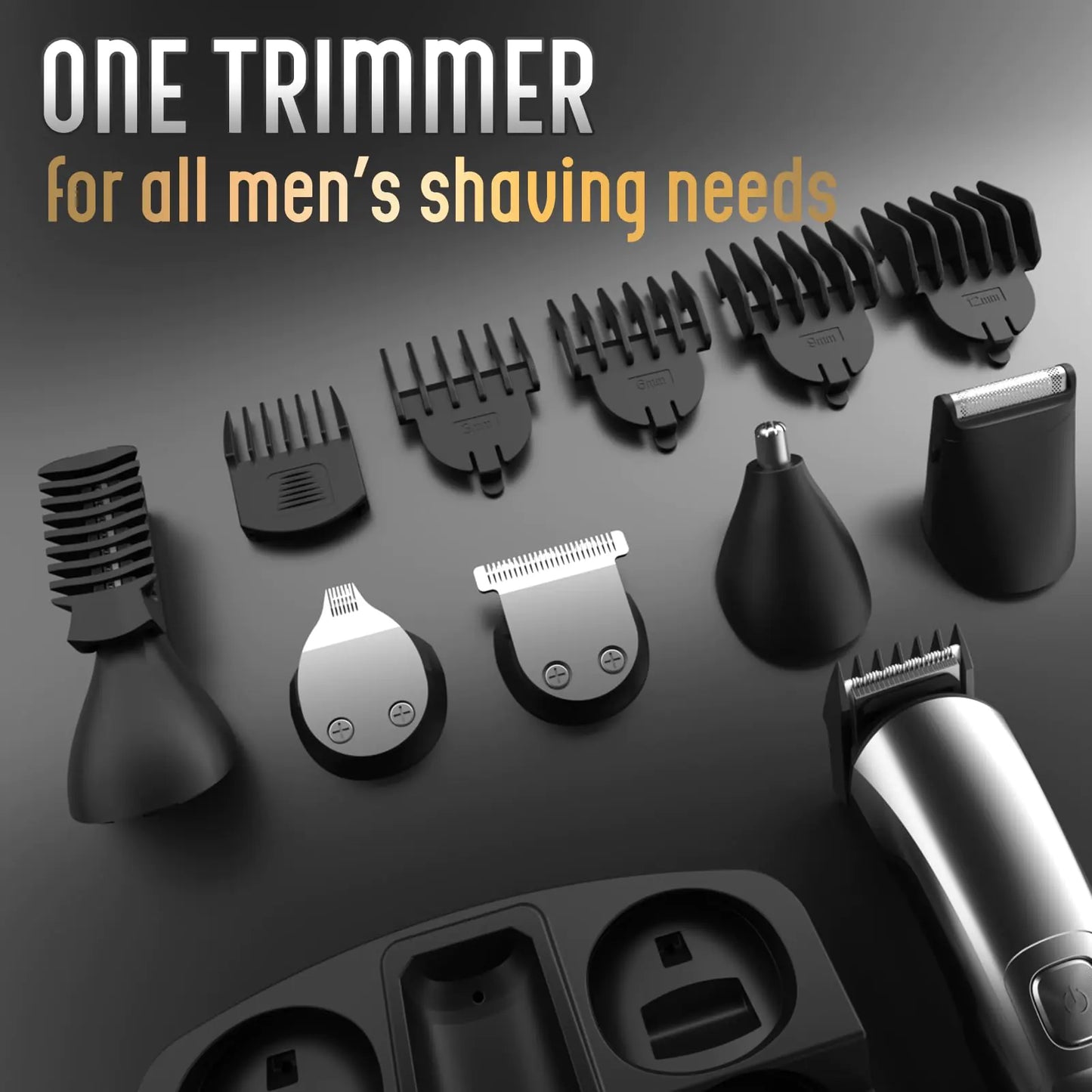 Ufree Beard Trimmer for Men, Waterproof Electric Razor for Nose, Body, Face and Mustache, Cordless Hair Clippers Shavers for Men