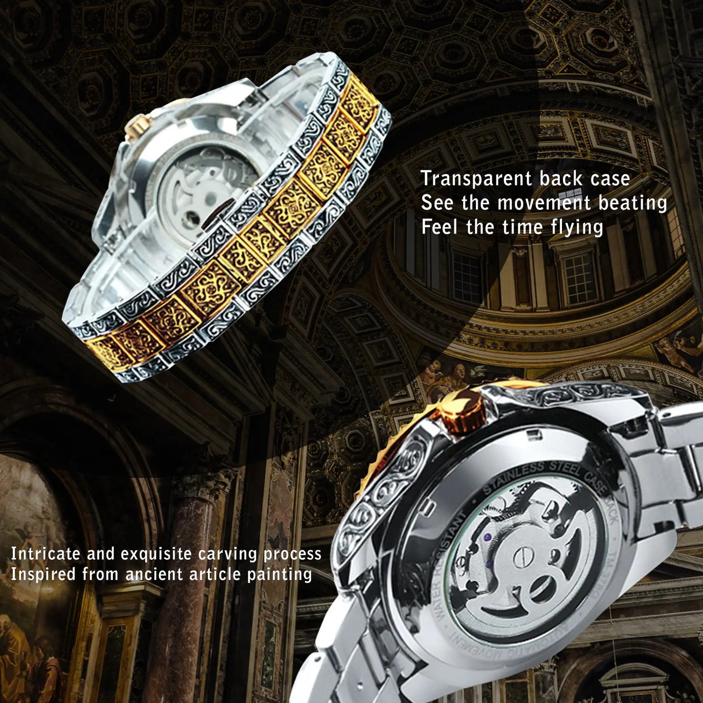 Maataji Luxury Moon Phase Mechanical Watch