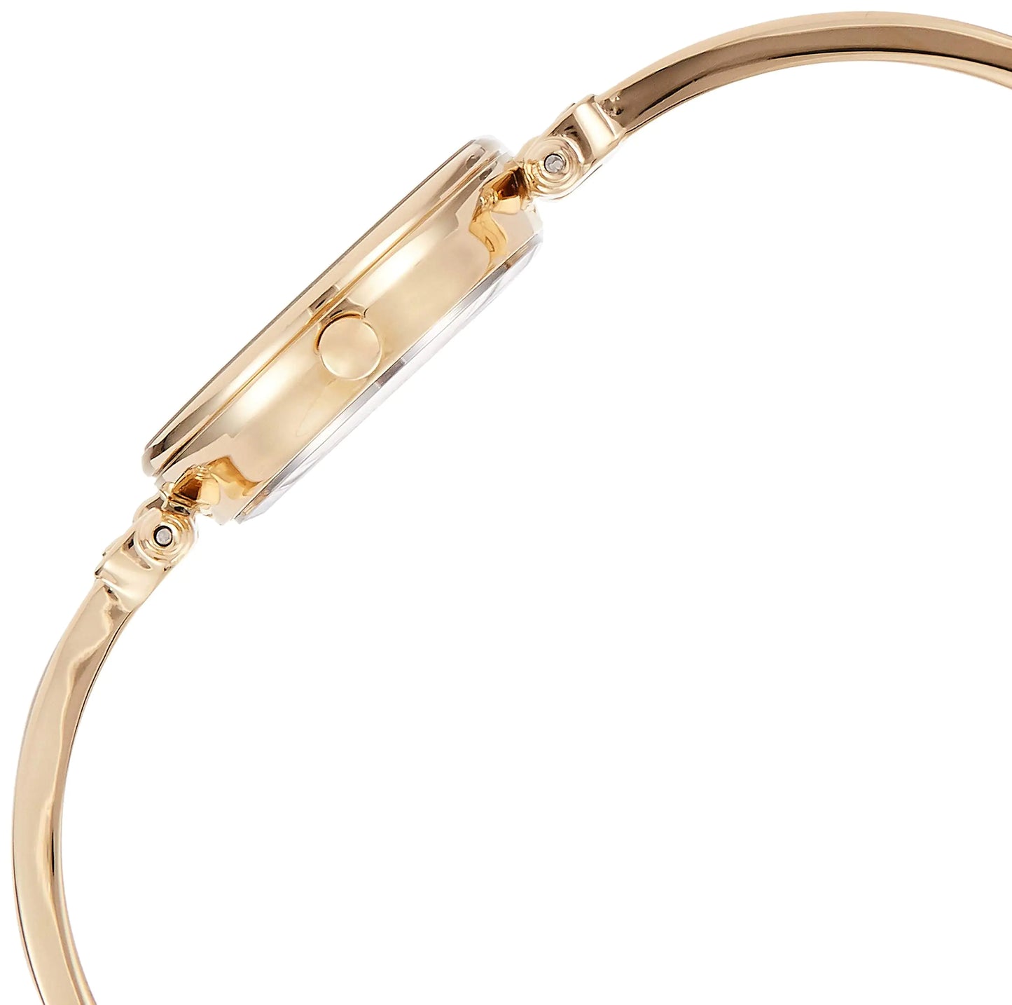 Maataji and Anne Klein presents ( Women's Genuine Diamond Dial Bangle Watch Tan/Gold)