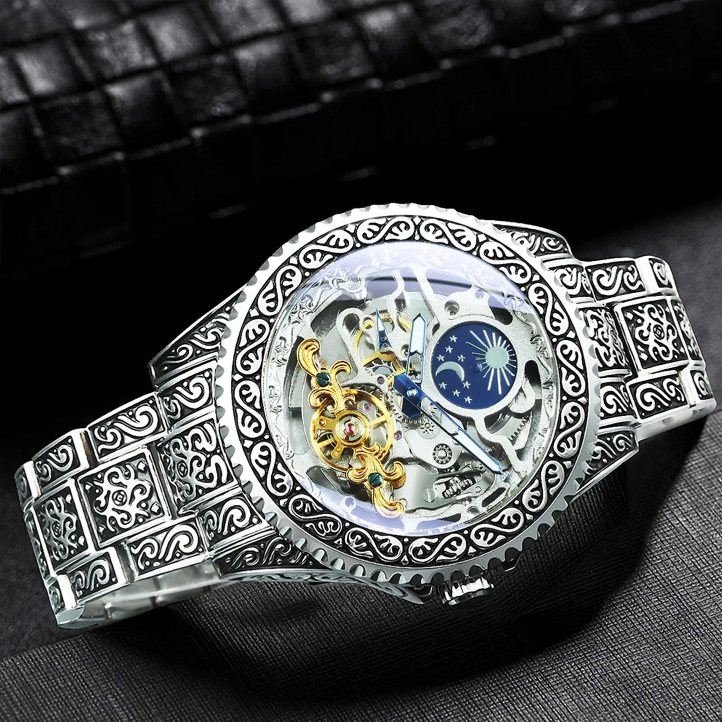 Maataji Luxury Moon Phase Mechanical Watch