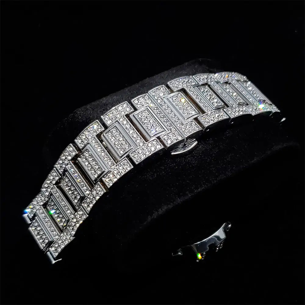 Maataji Clear Quartz Big Face Watche
