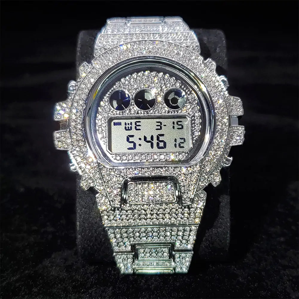 Maataji Clear Quartz Big Face Watche