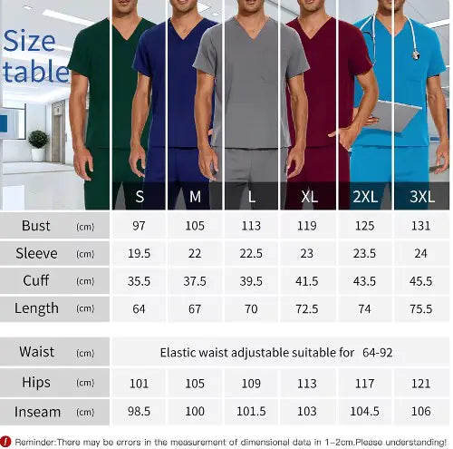 We Heal Hearts Men's V-Neck Medical Uniform