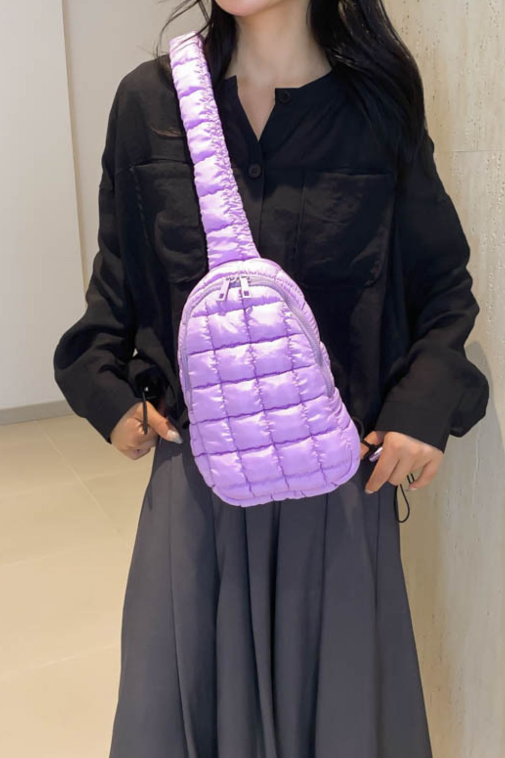Maataji Quilted Nylon Crossbody Bag