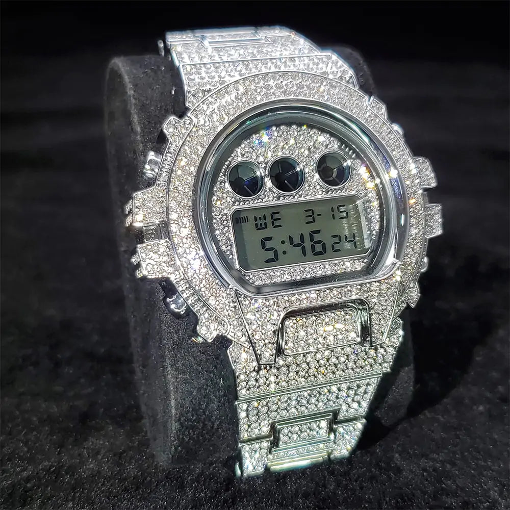 Maataji Clear Quartz Big Face Watche