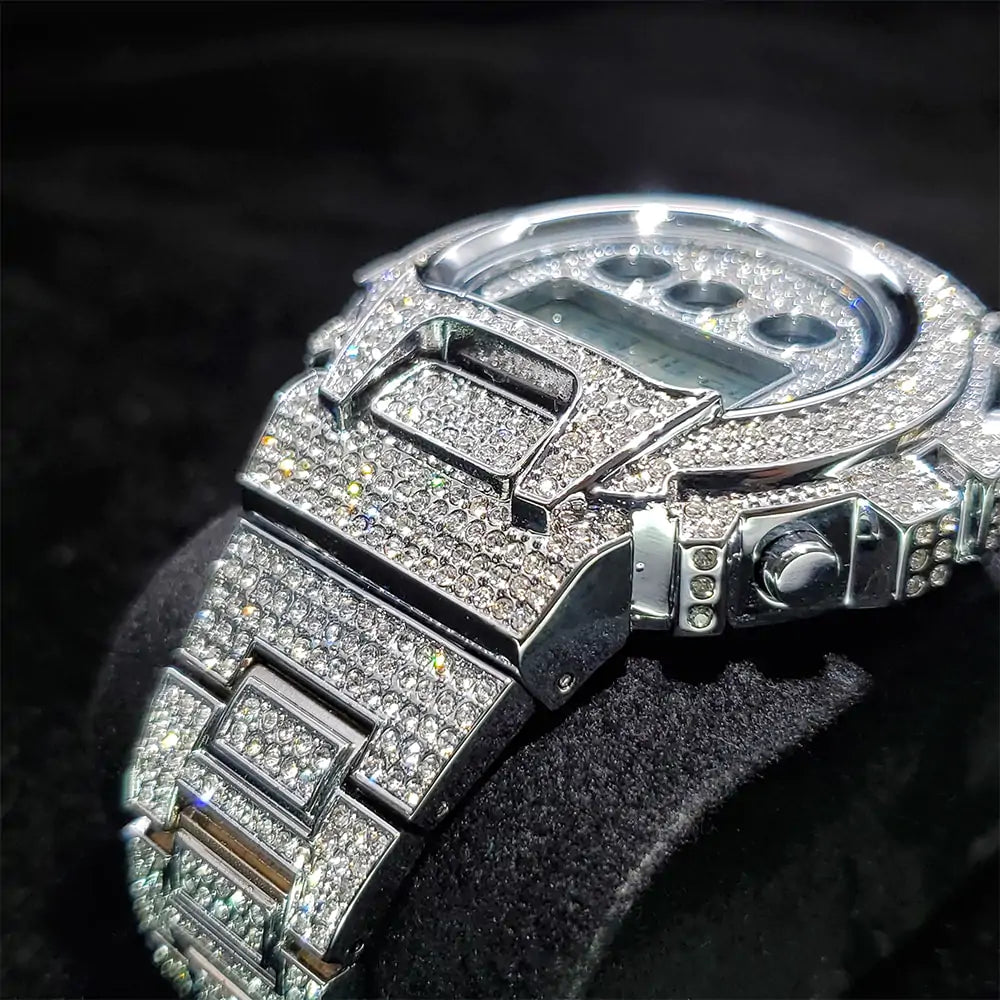 Maataji Clear Quartz Big Face Watche