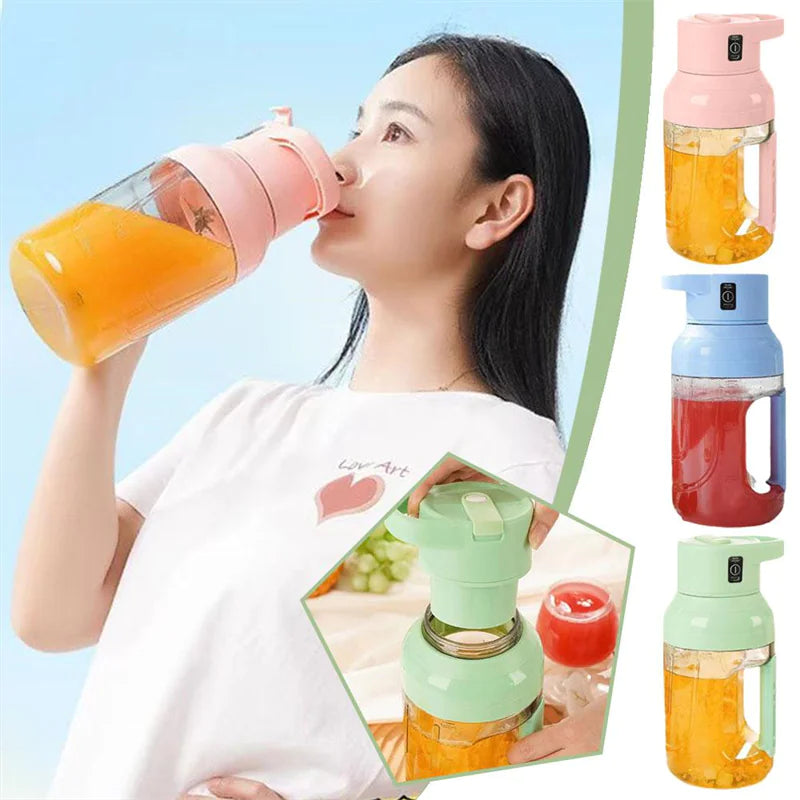 We Heal Hearts presents ( Electric Juicer Portable Large Capacity 1500ml Juice USB Rechargeable )