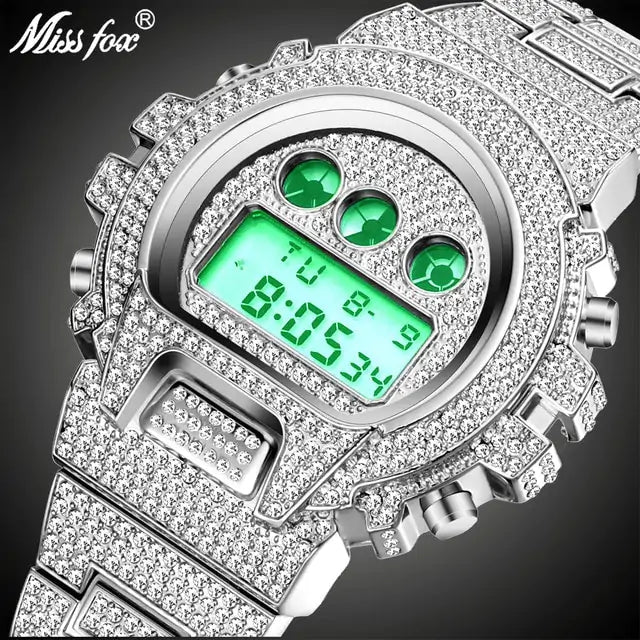 Maataji Clear Quartz Big Face Watche