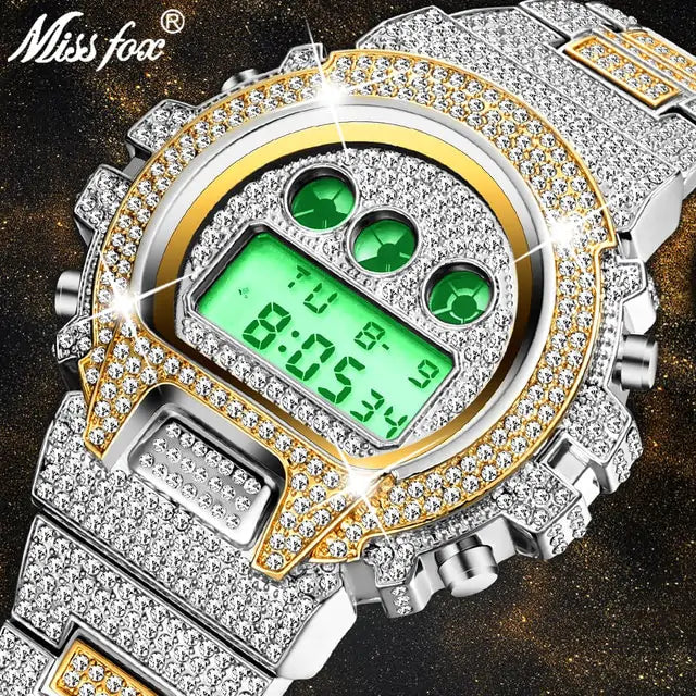 Maataji Clear Quartz Big Face Watche