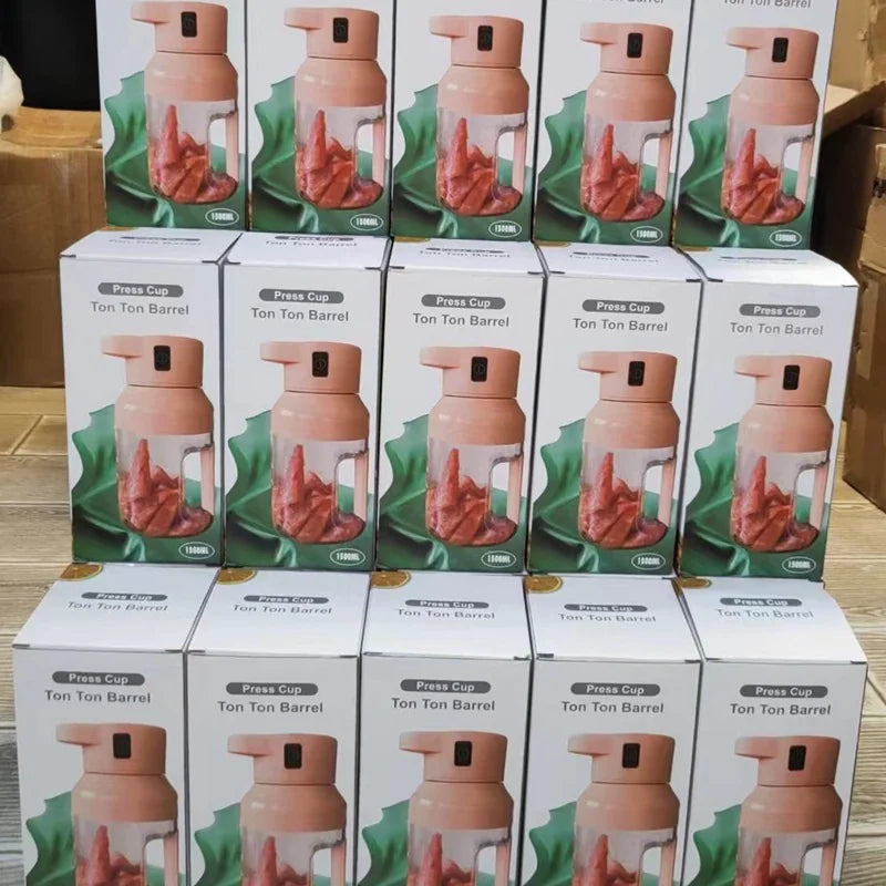 We Heal Hearts presents ( Electric Juicer Portable Large Capacity 1500ml Juice USB Rechargeable )
