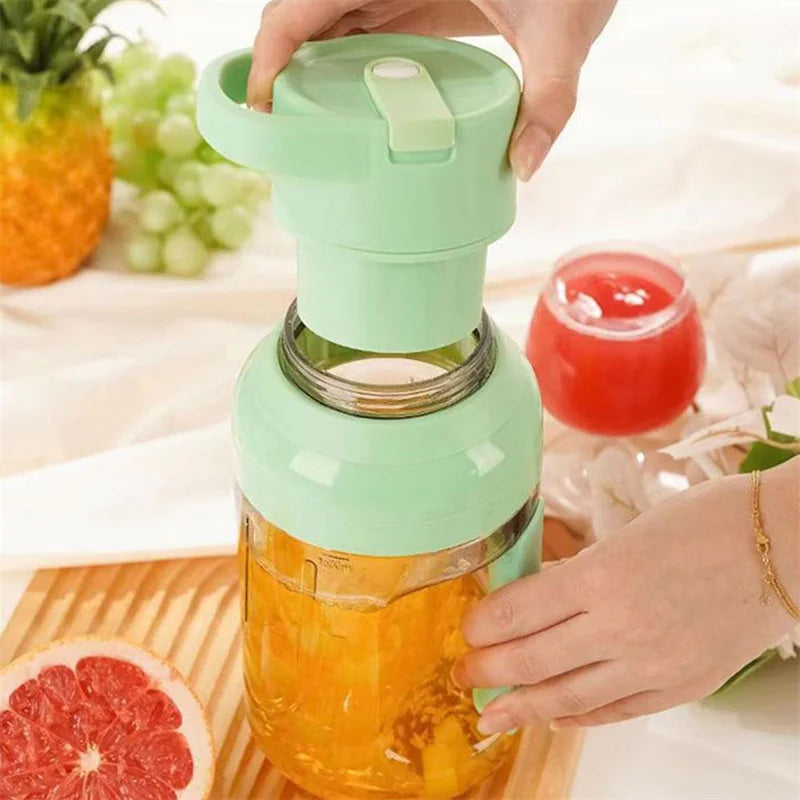 We Heal Hearts presents ( Electric Juicer Portable Large Capacity 1500ml Juice USB Rechargeable )