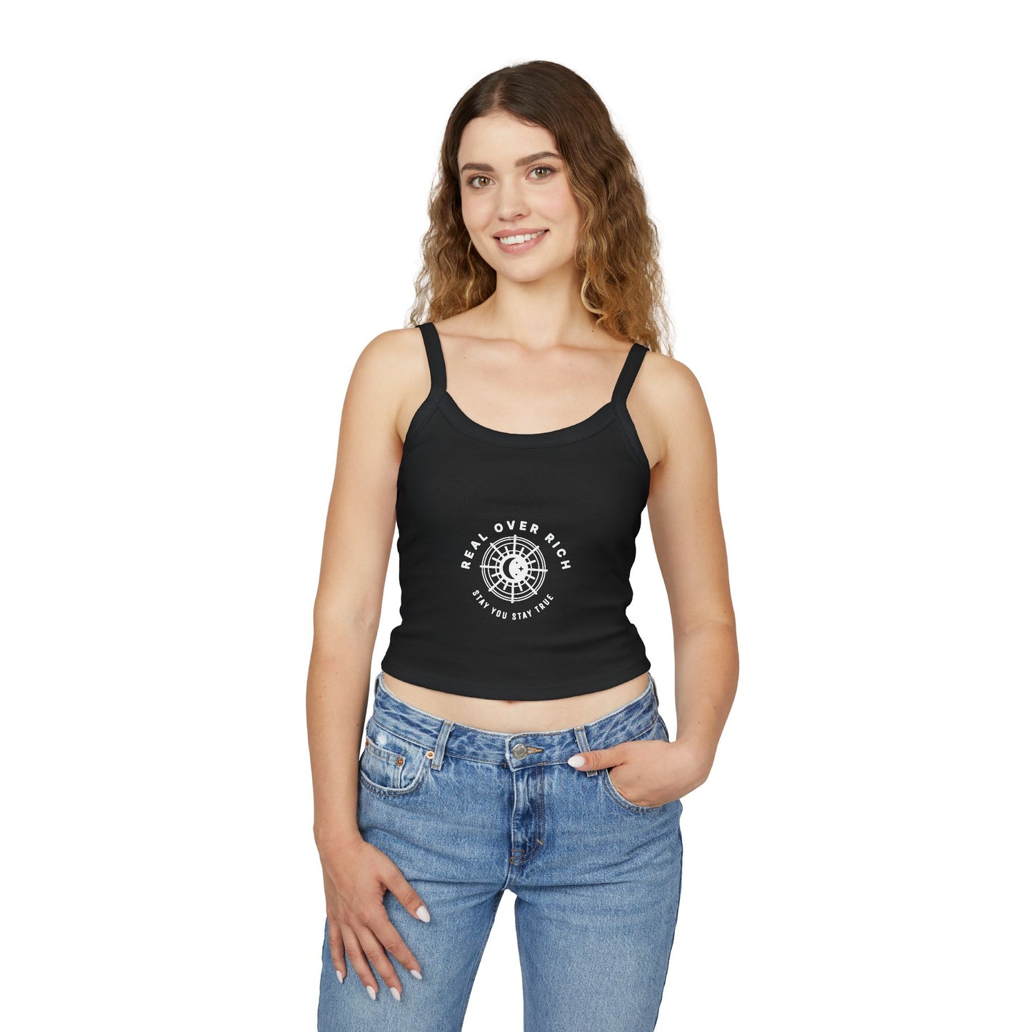 Real Over Rich ( Women's Spaghetti Strap Tank ) Top