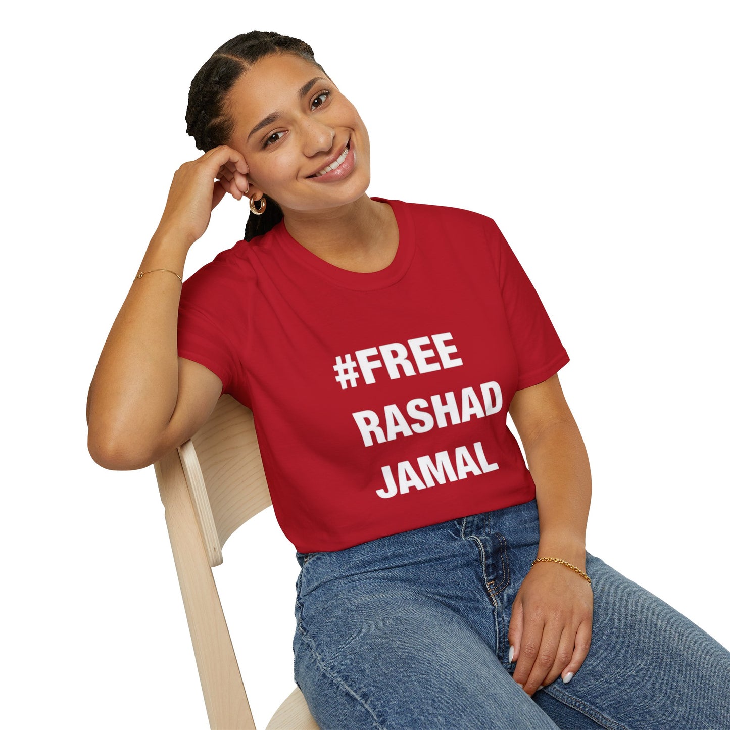 # FREE RASHAD JAMAL  (Unisex Softstyle T-Shirt )