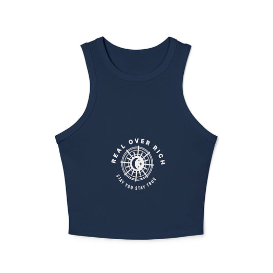 Real Over Rich ( Women's Micro Rib Racer Tank Top )