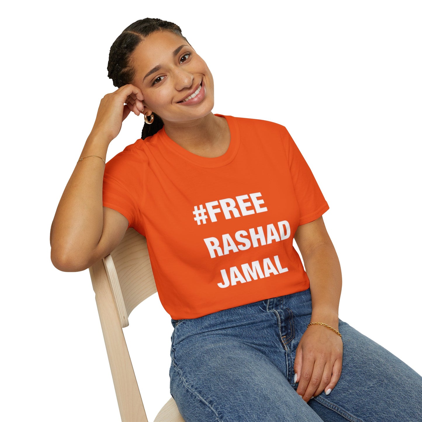 # FREE RASHAD JAMAL  (Unisex Softstyle T-Shirt )