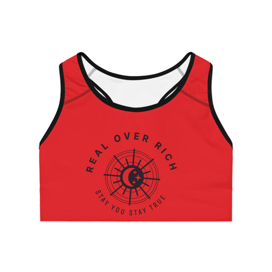 Real Over Rich ( Sports Bra (AOP)