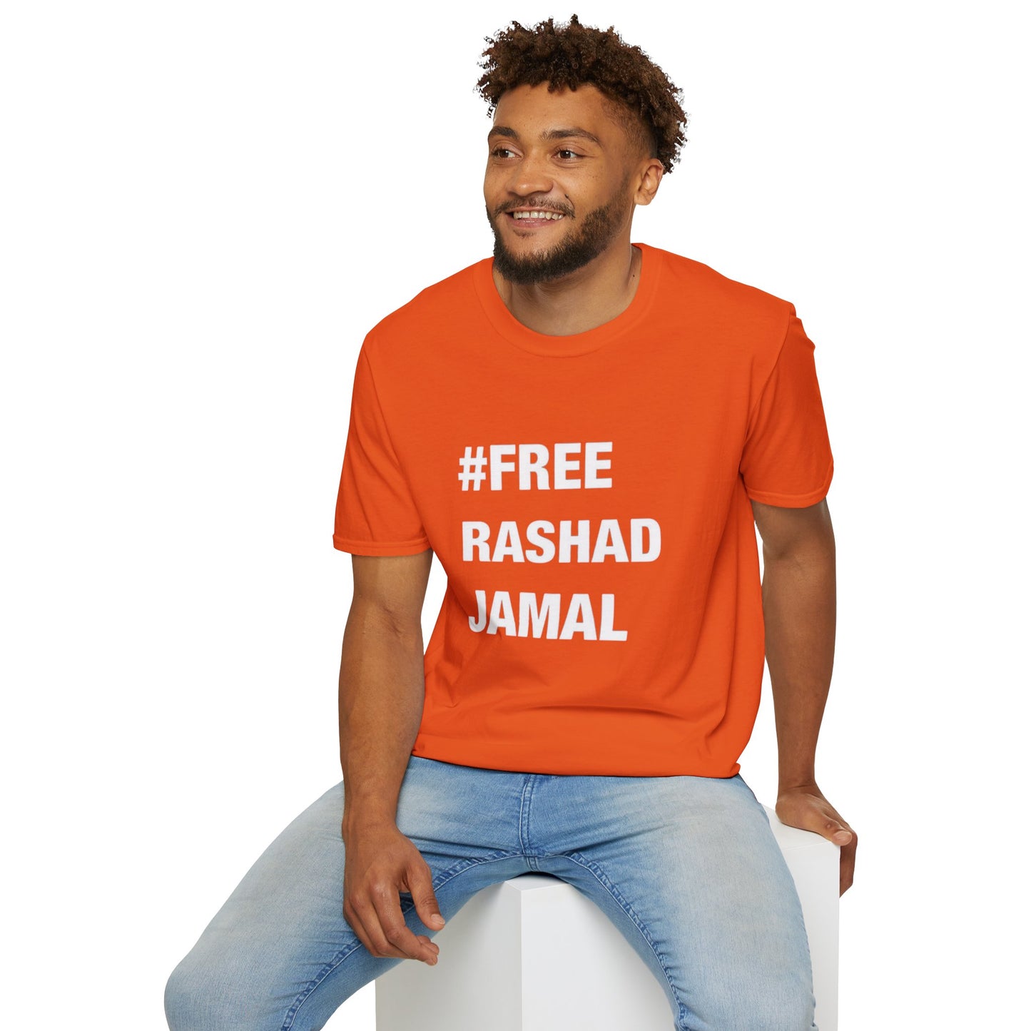 # FREE RASHAD JAMAL  (Unisex Softstyle T-Shirt )