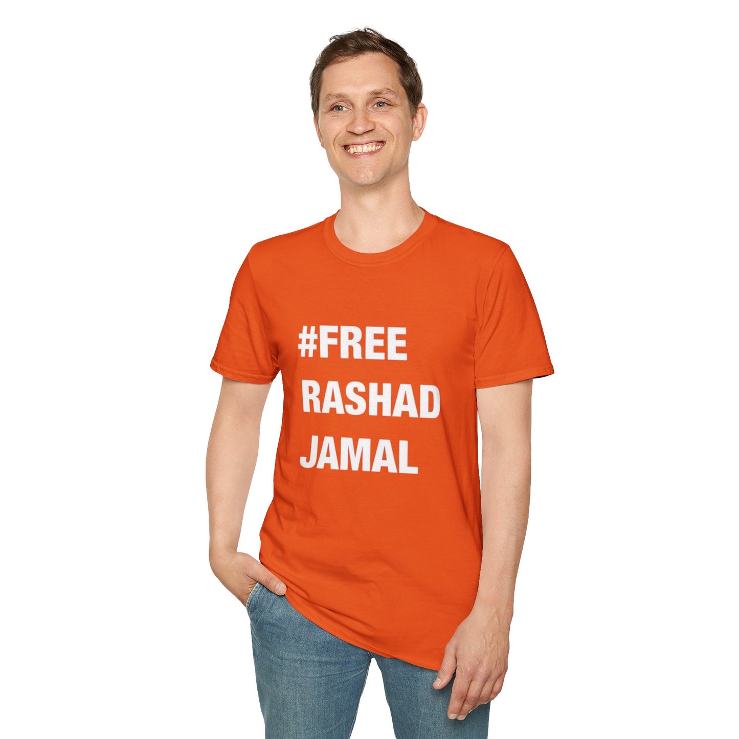 # FREE RASHAD JAMAL  (Unisex Softstyle T-Shirt )