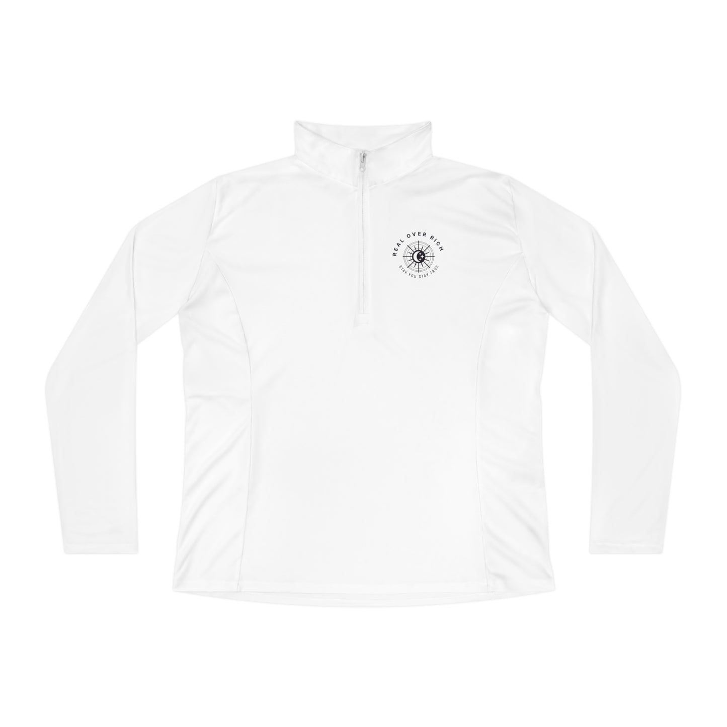 Real Over Rich ( Ladies Quarter-Zip Pullover )