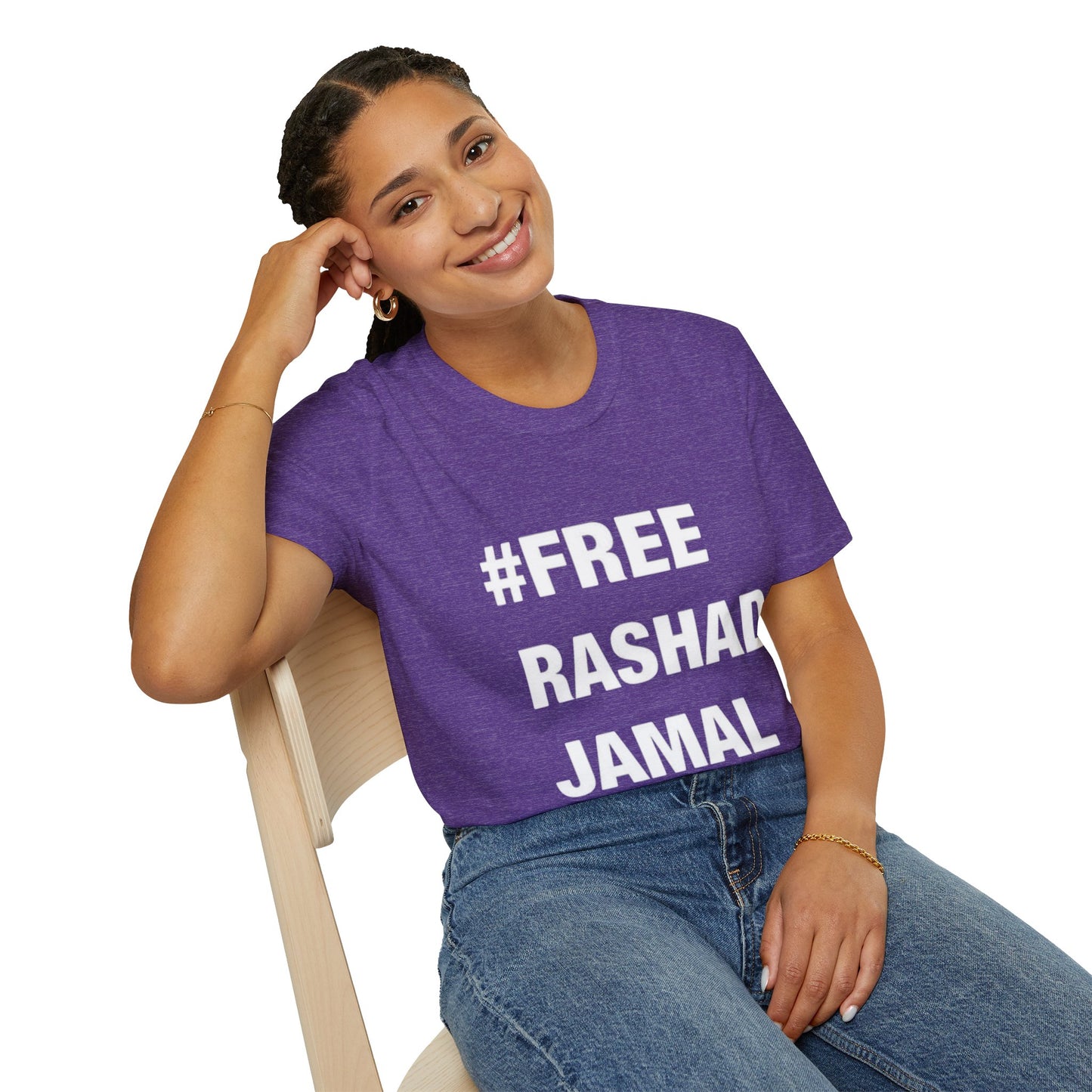 # FREE RASHAD JAMAL  (Unisex Softstyle T-Shirt )