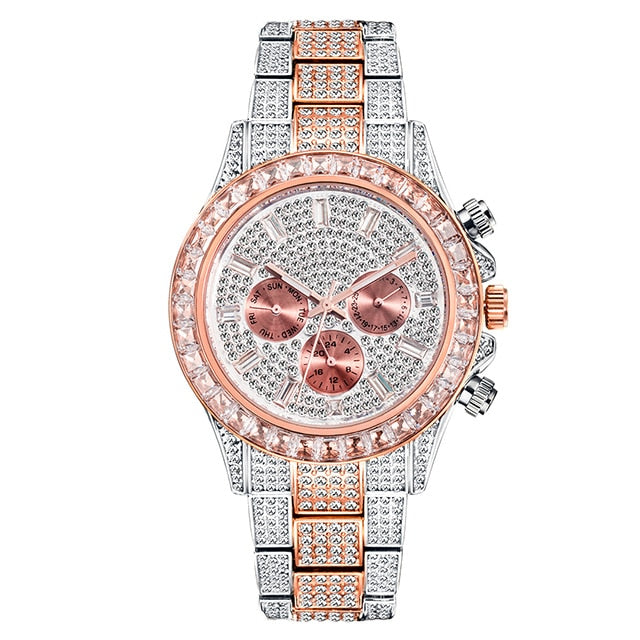 Maataji Crystal Calendar Watch