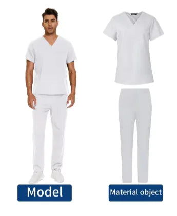 We Heal Hearts Men's V-Neck Medical Uniform