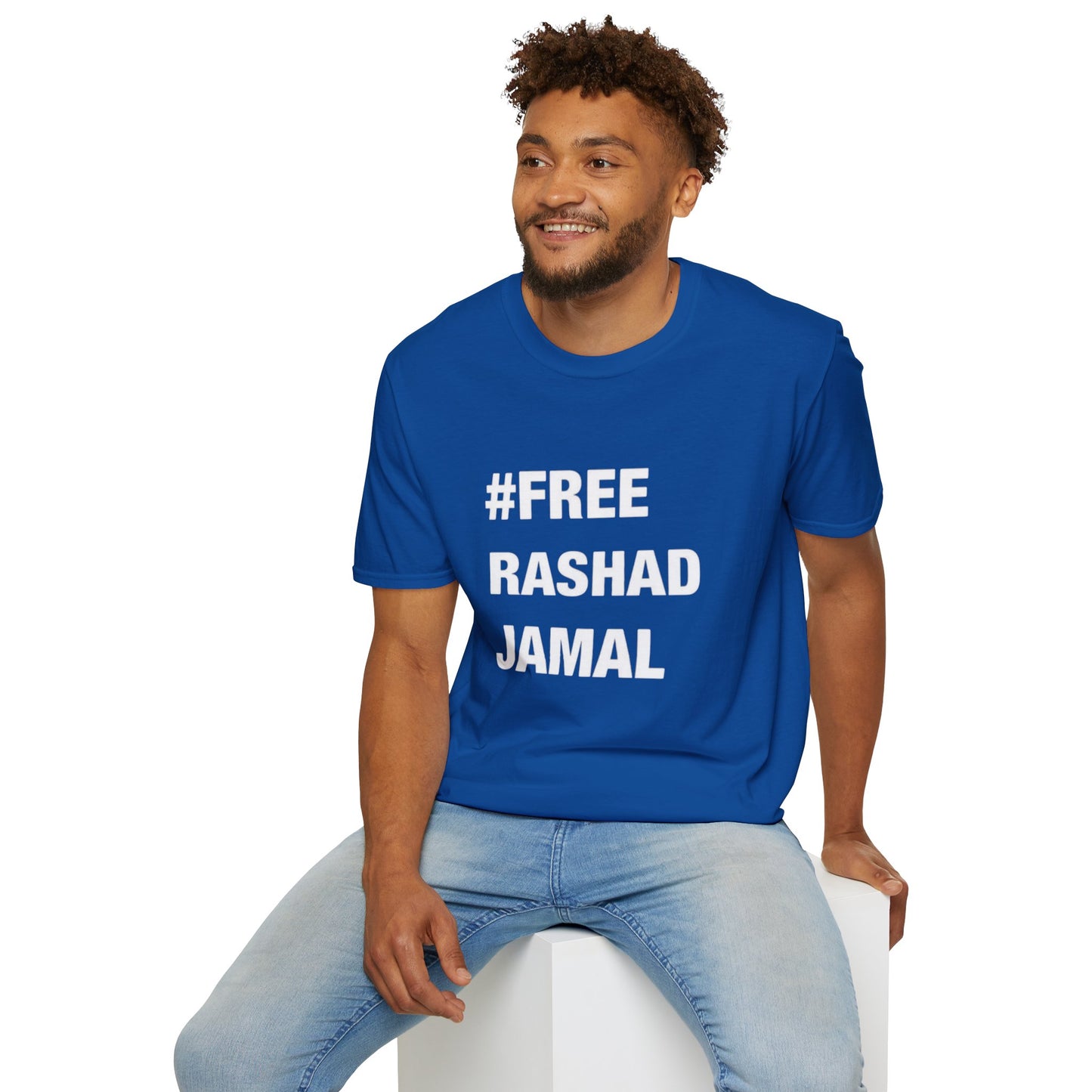 # FREE RASHAD JAMAL  (Unisex Softstyle T-Shirt )