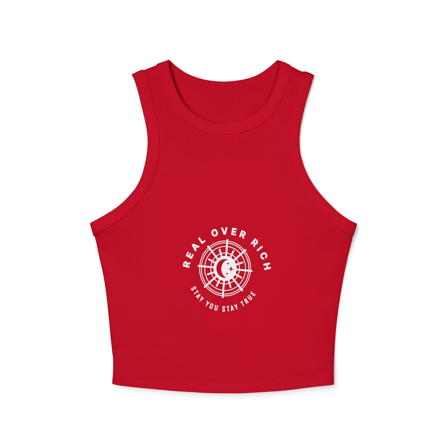 Real Over Rich ( Women's Micro Rib Racer Tank Top )